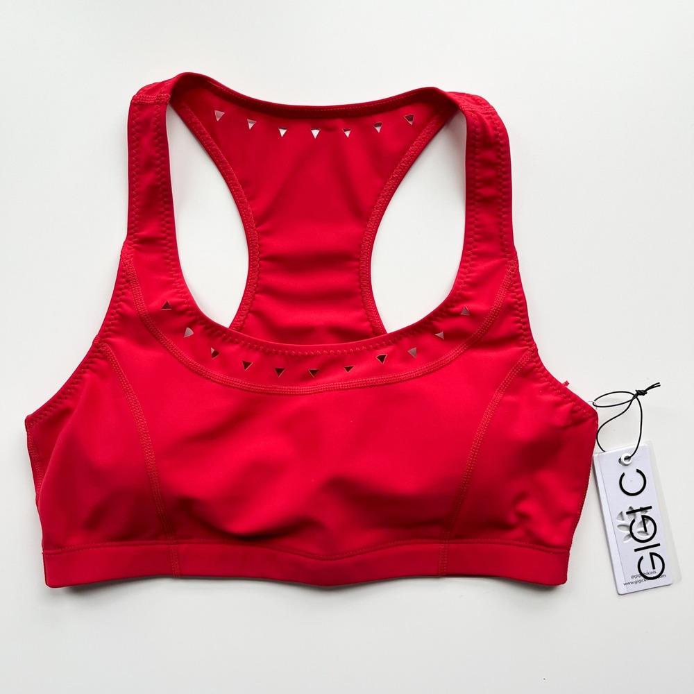 NEW GIGI C Annabelle Bra Top Womens Small Red